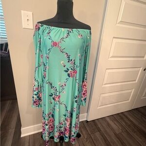 Signature Teal and Pink Floral Garment. Great summer dress.

#45